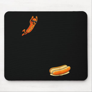Heiße-Würstchen-Hochsprung lustiges Tauchen heißes Mousepad
