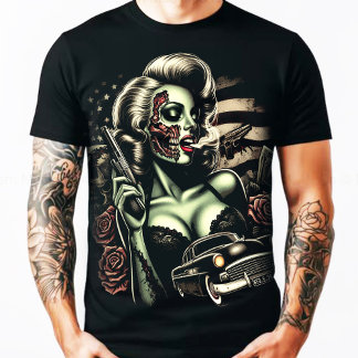 Heiße Zombie-Frau T-Shirt