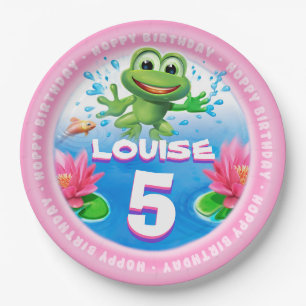 Heißen Frosch springend, tapezieren Sie Pappteller