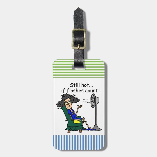 Heißer Blitz-Spaß Gepäckanhänger (Vorderseite vertikal)