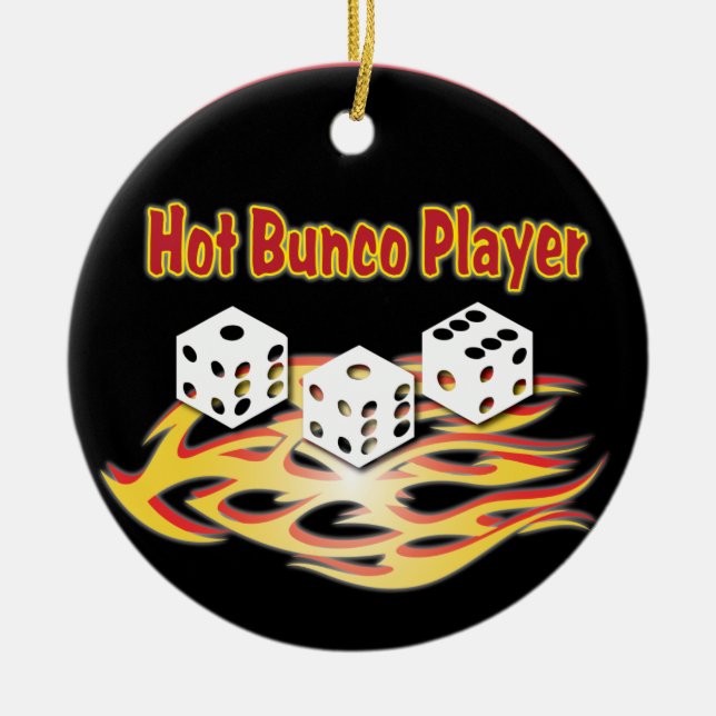 Heißer Bunco Spieler Keramikornament (Vorne)
