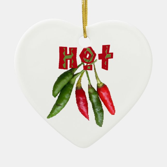 Heißer CHILI Keramik Ornament (Vorne)