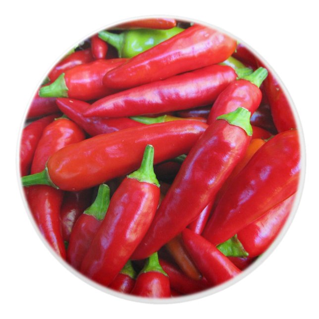 Heißer Chili-Paprikaschoten-Keramik-Griff Keramikknauf (Vorderseite)