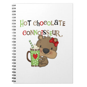 Heißer ChocolateConoisseur Mädchen-Bär Notizblock