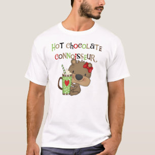 Heißer ChocolateConoisseur Mädchen-Bär T-Shirt
