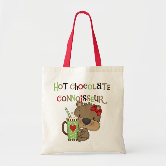 Heißer ChocolateConoisseur Mädchen-Bär Tragetasche (Vorne)