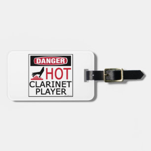 Heißer Clarinet-Spieler Gepäckanhänger