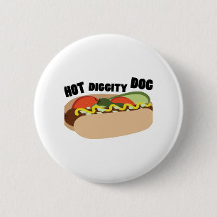 Heißer Diggity Hund Button
