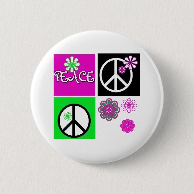 Heißer Farbfrieden Button (Vorderseite)