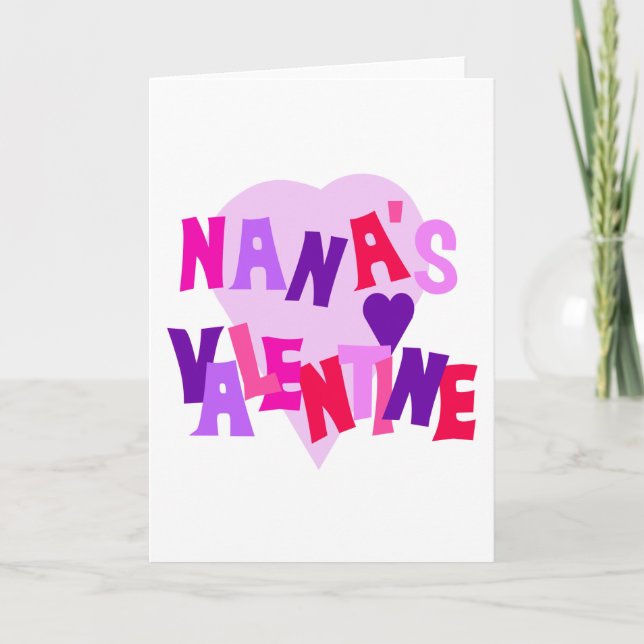 Heißer Farbherz-Nanas Valentinsgruß Feiertagskarte (Vorderseite)