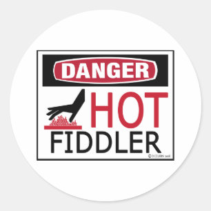 Heißer Fiedler Runder Aufkleber
