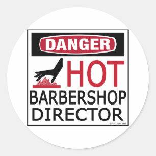 Heißer Friseursalon-Direktor Runder Aufkleber