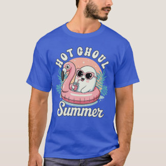 Heißer Ghoul-Sommer Süßer Geist Summerween-Strand- T-Shirt