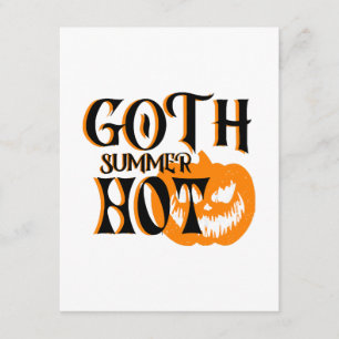 Heißer Goth-Sommer-Horror-Lächelnder Kürbis Begleitkarte