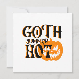 Heißer Goth-Sommer-Horror-Lächelnder Kürbis Einladung