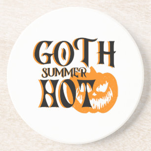 Heißer Goth-Sommer-Horror-Lächelnder Kürbis Getränkeuntersetzer