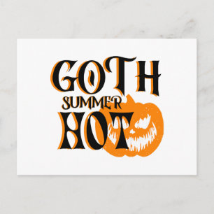 Heißer Goth-Sommer-Horror-Lächelnder Kürbis Postkarte