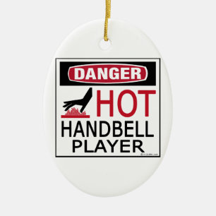 Heißer Handbell-Spieler Keramikornament