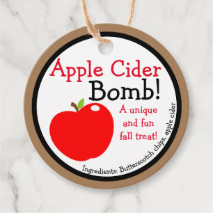 heißer Herbst-Drink Apple Cider Bomb Tags Geschenkanhänger