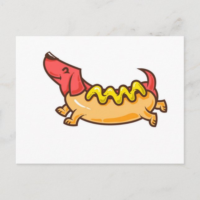 Heißer Hund-Lustiger Hund Postkarte (Vorderseite)