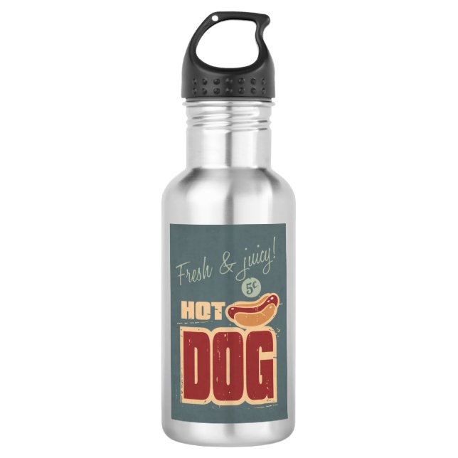 Heißer Hund Trinkflasche (Vorderseite)