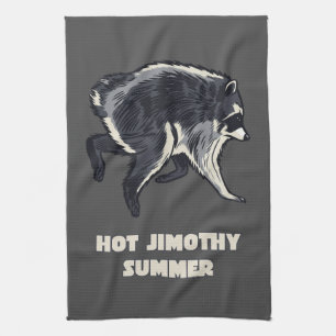 Heißer Jimothy Sommer Lustiger Waschbär Meme Tier Geschirrtuch