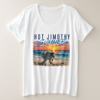 Heißer Jimothy Sommer Lustiger Waschbär Strand Vin Große Größe T-Shirt