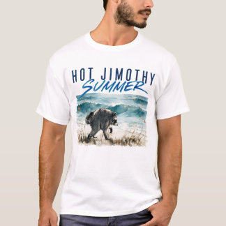 Heißer Jimothy Sommer Lustiger Waschbär Strand Vin T-Shirt