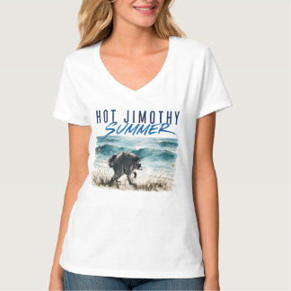 Heißer Jimothy Sommer Lustiger Waschbär Strand Vin T-Shirt
