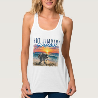 Heißer Jimothy Sommer Lustiger Waschbär Strand Vin Tank Top