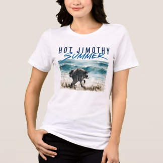 Heißer Jimothy Sommer Lustiger Waschbär Strand Vin Tri-Blend Shirt