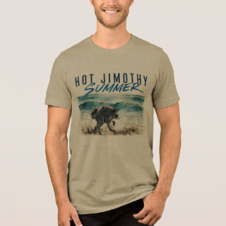 Heißer Jimothy Sommer Lustiger Waschbär Strand Vin Tri-Blend Shirt