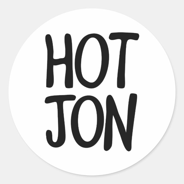 HEISSER JON RUNDER AUFKLEBER (Vorderseite)