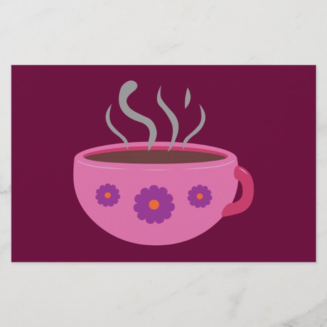heißer Kaffee Briefpapier (Vorderseite)
