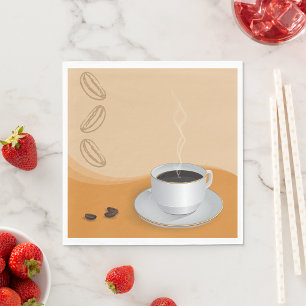 Heißer Kaffee Serviette