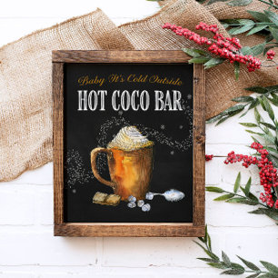 Heißer Kakao-Bar-Schild  Fotodruck