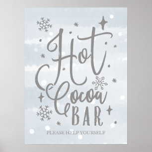 Heißer Kakao Bar Schild Winter Baby Shower Schild