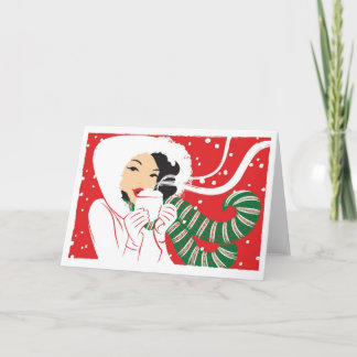 Heißer Kakao Feiertagskarte