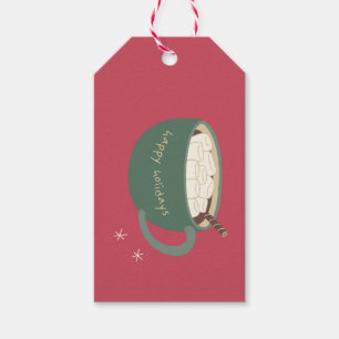 Heißer Kakao-Tassen-Geschenk-Umbau Geschenkanhänger