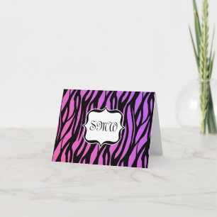 Heißer lila/rosa Zebra Stripes Monogramm