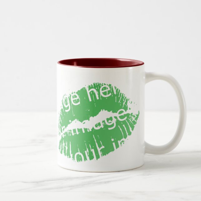 Heißer Lippeneffekt Zweifarbige Tasse (Rechts)