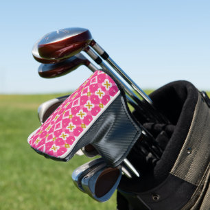 Heißer Rosa-Diamant-Blumen-Glanz Golf Headcover