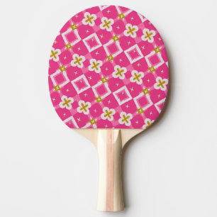 Heißer Rosa-Diamant-Blumen-Glanz Tischtennis Schläger