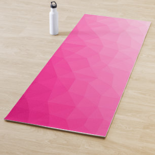 Heißer rosa Farbverlauf Geometrisches Maschenmuste Yogamatte
