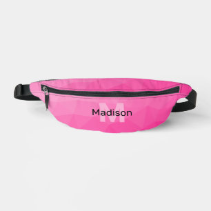 Heißer rosa Farbverlauf geometrisches Mesh-Muster Bauchtasche