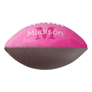 Heißer rosa Farbverlauf Geometrisches Mesh-Muster Football