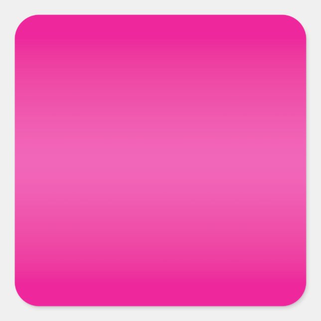 Heißer Rosa Farbverlauf Hintergrund Quadratischer Aufkleber (Vorderseite)