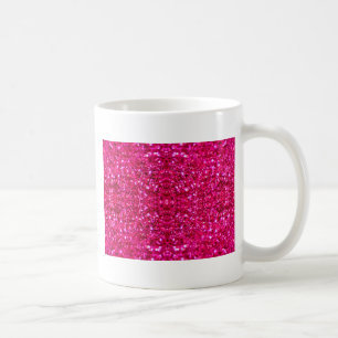 heißer rosa Glitter Kaffeetasse