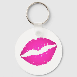 Heißer Rosa Ombre-Lippenstift-Kuss Schlüsselanhänger