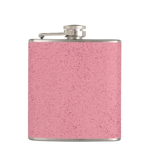 Heißer Rosa Wirrwarr Flachmann (Vorderseite)